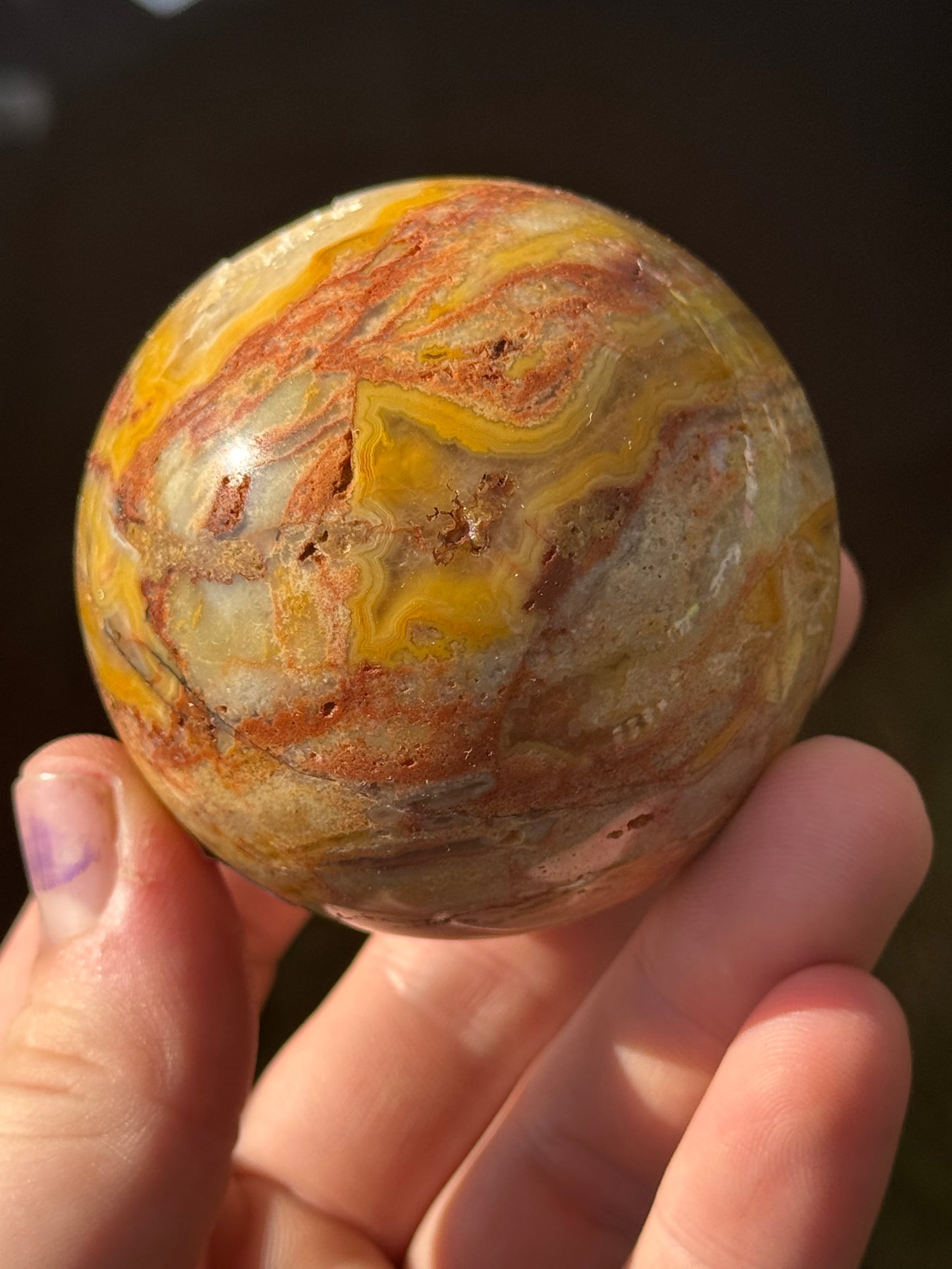 Crazy Lace Agate Sphere
