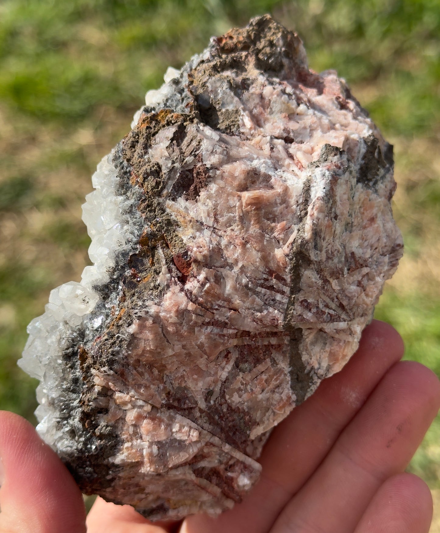 UV Reactive Calcite Crystal Specimen on Matrix