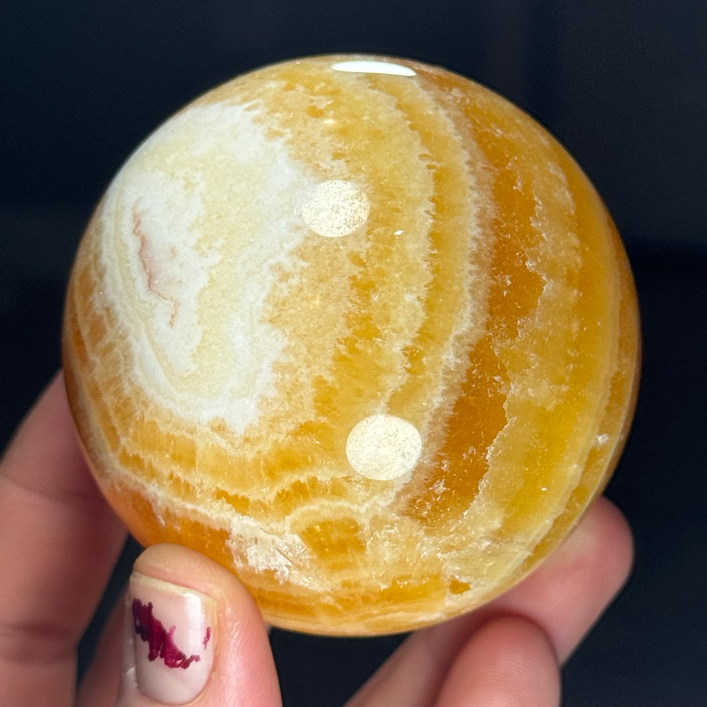 Banded Yellow Calcite