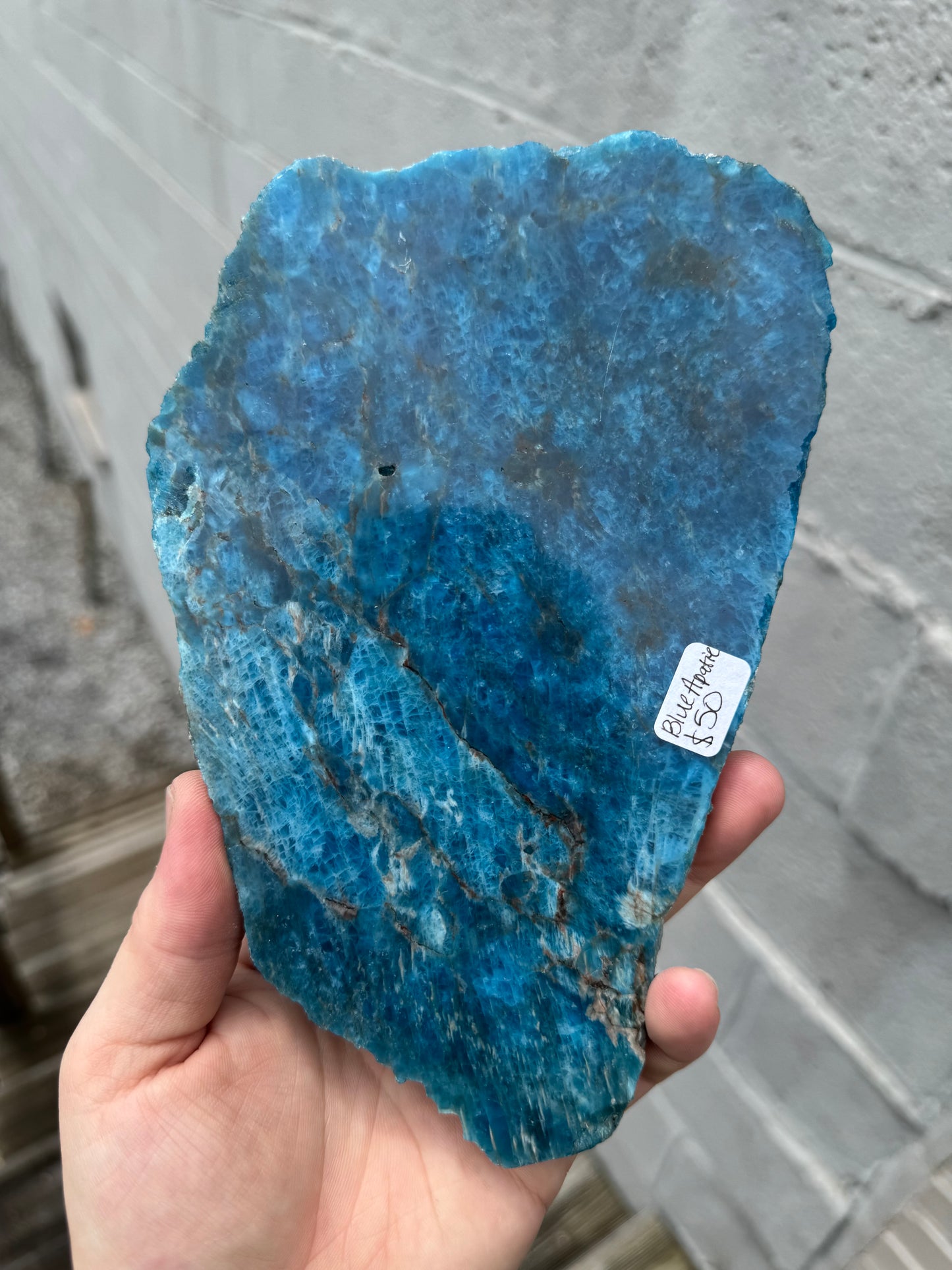 Blue Apatite Slab