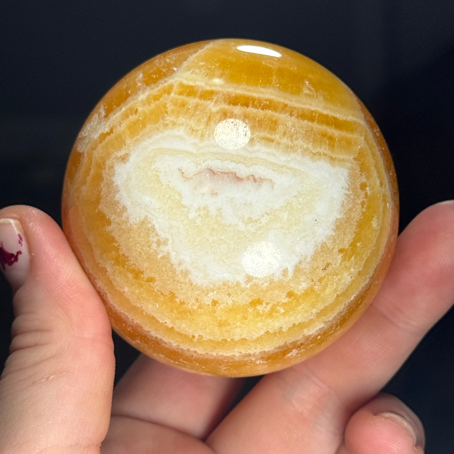 Banded Yellow Calcite