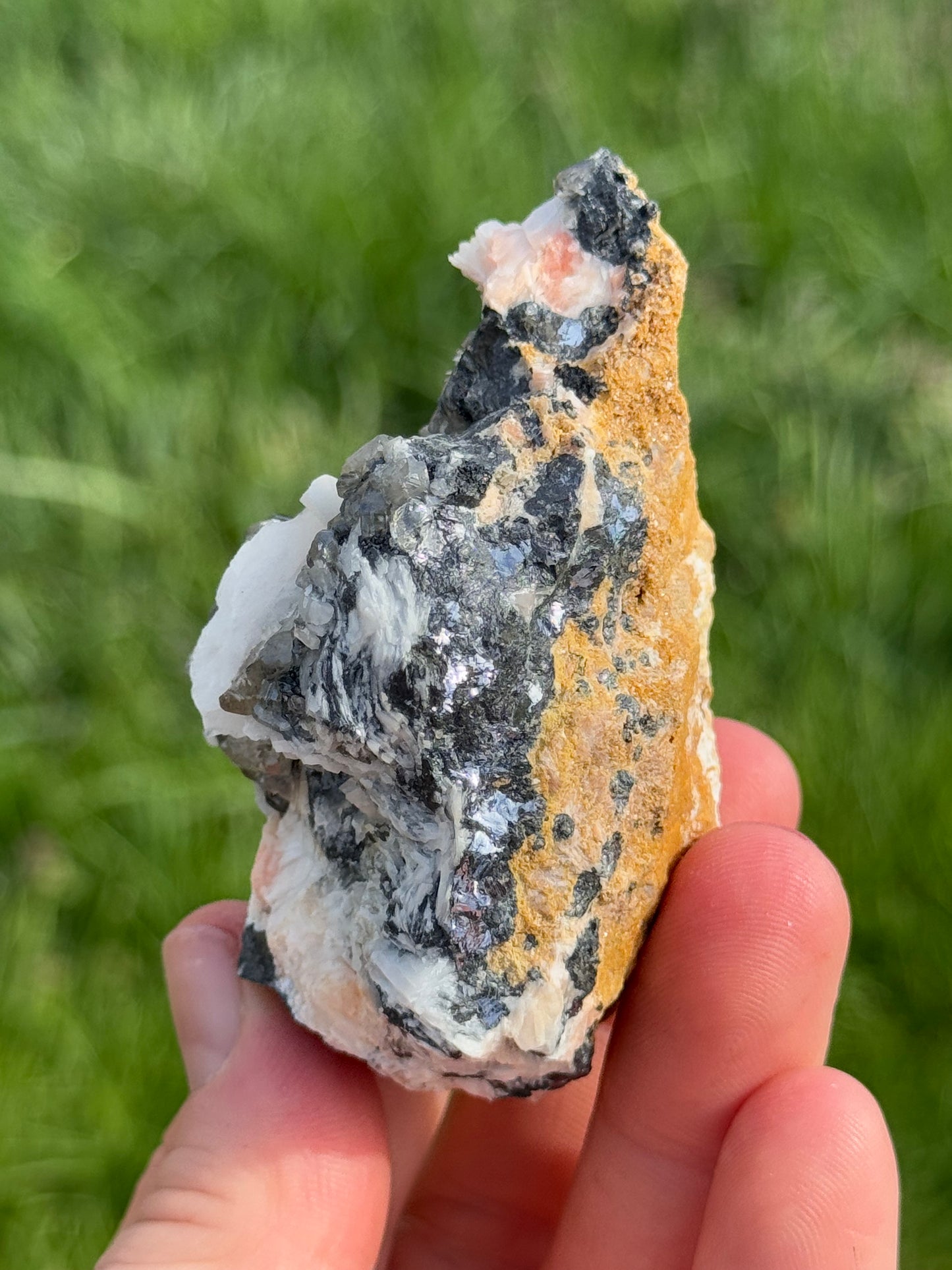 Cerussite, Barite, Galena Specimen UV Reactive, Morocco