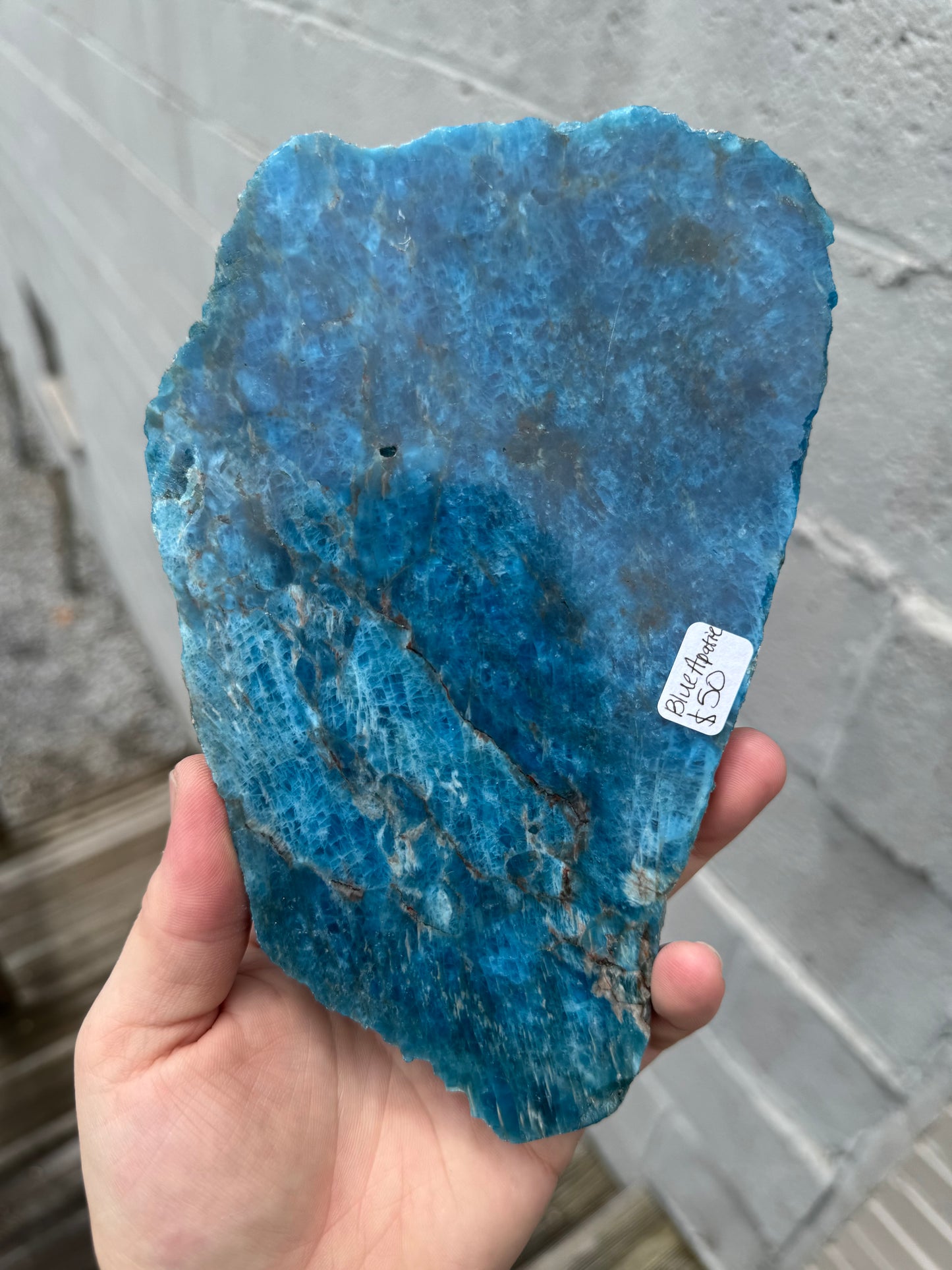 Blue Apatite Slab