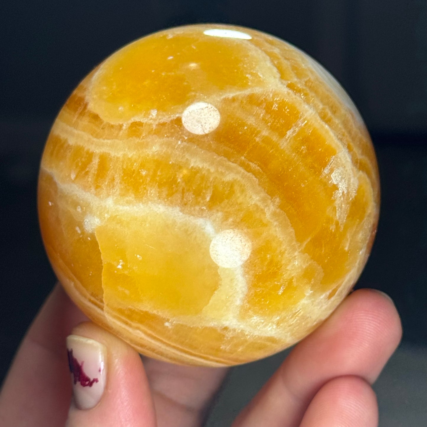 Banded Yellow Calcite