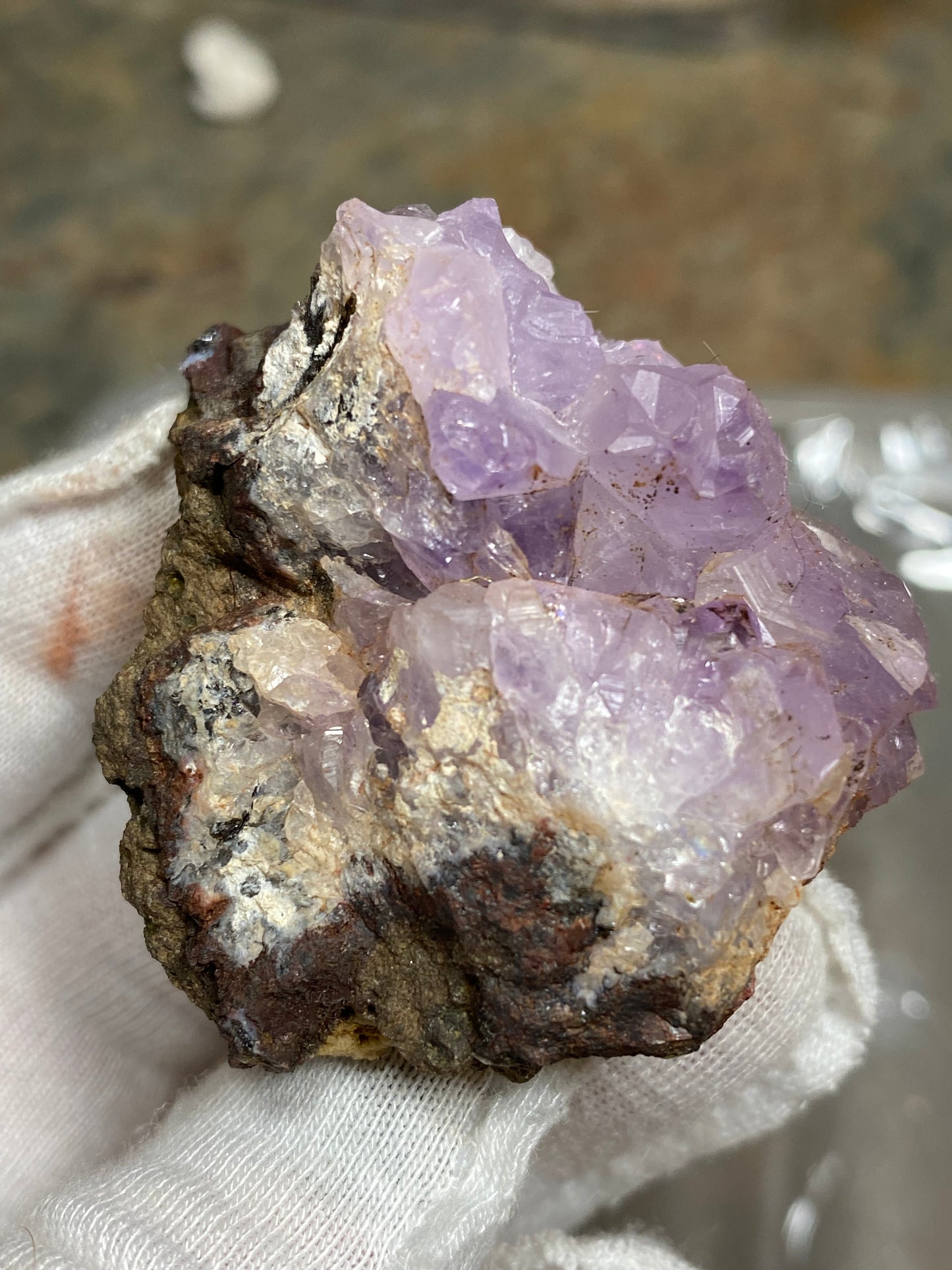 Amethyst Crystal Cluster Specimen, Morocco 2.5”