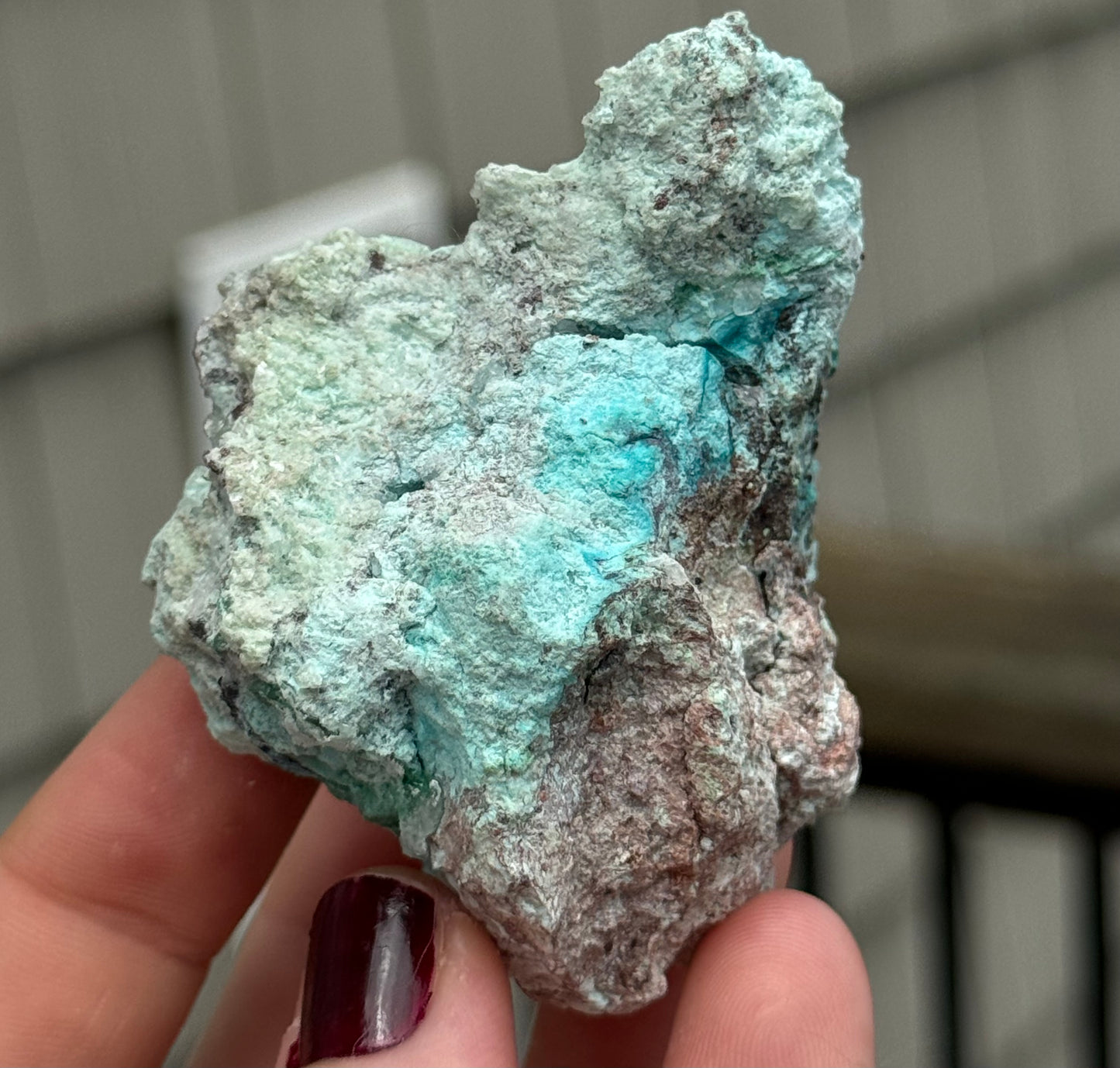 Blue Aragonite With Crystal Calcite