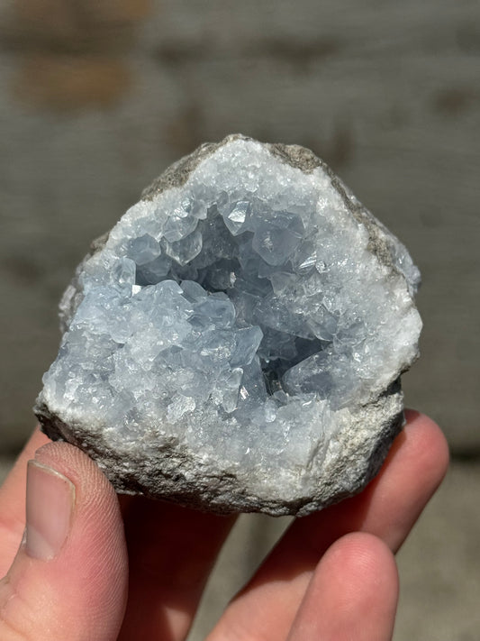 Blue Celestite Specimen Geode