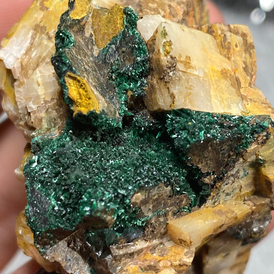 Malachite with Quartz, Morocco