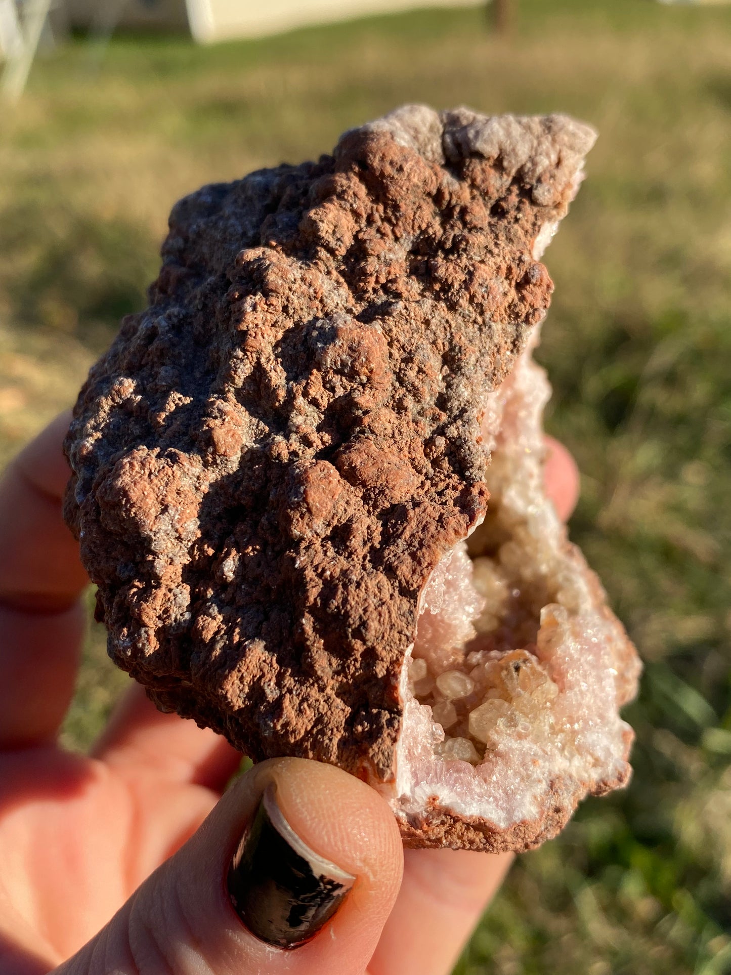 Pink Amethyst Whole Geode, Removable Face 2Pieces