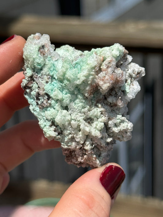 Blue Aragonite With Crystal Calcite, Mexico