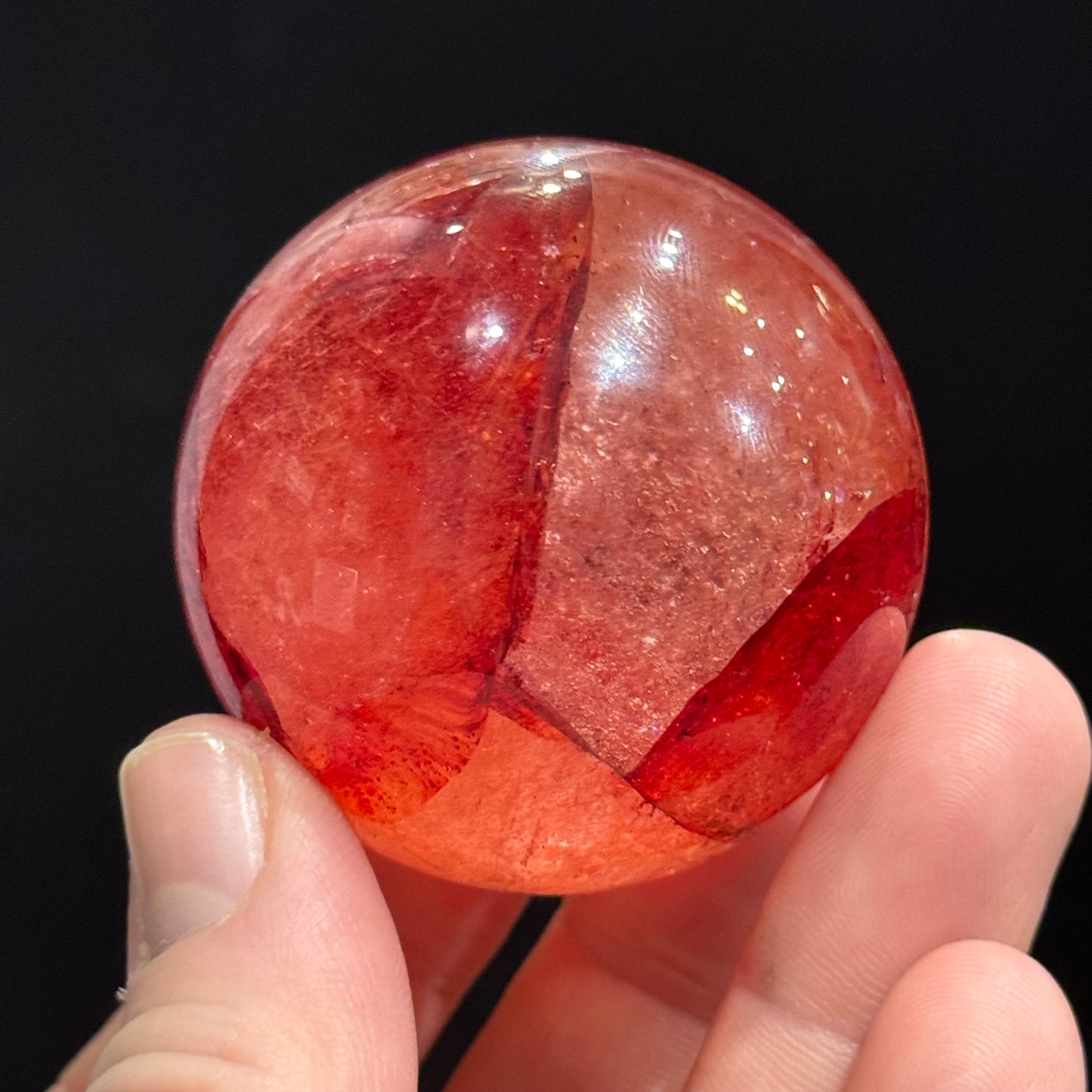 Red Fire Quartz Sphere