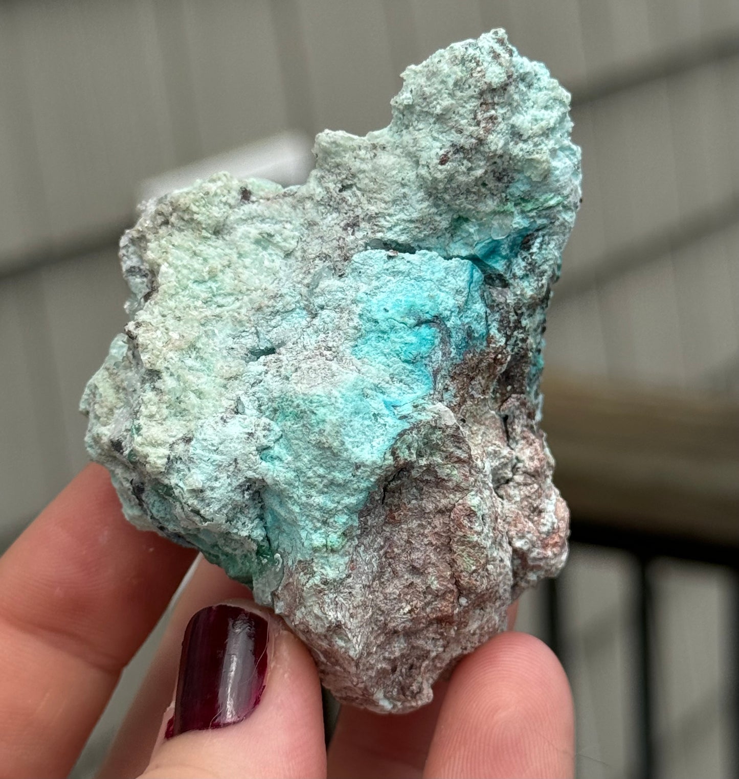 Blue Aragonite With Crystal Calcite