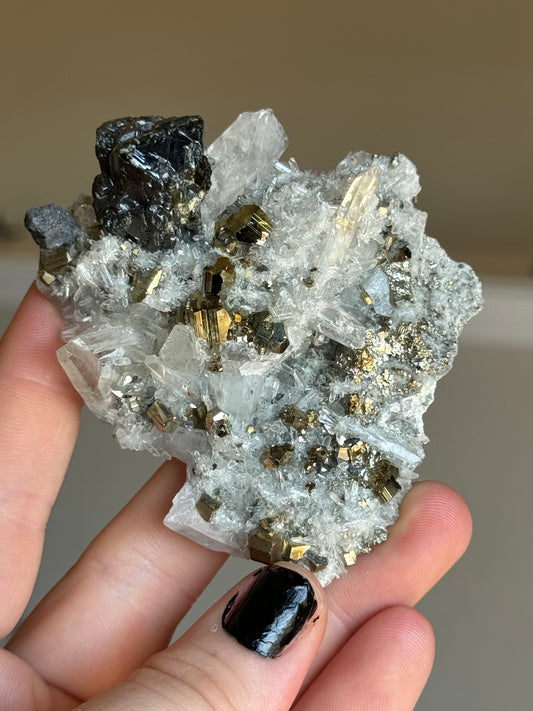 Quartz with Pyrite, Indonesia