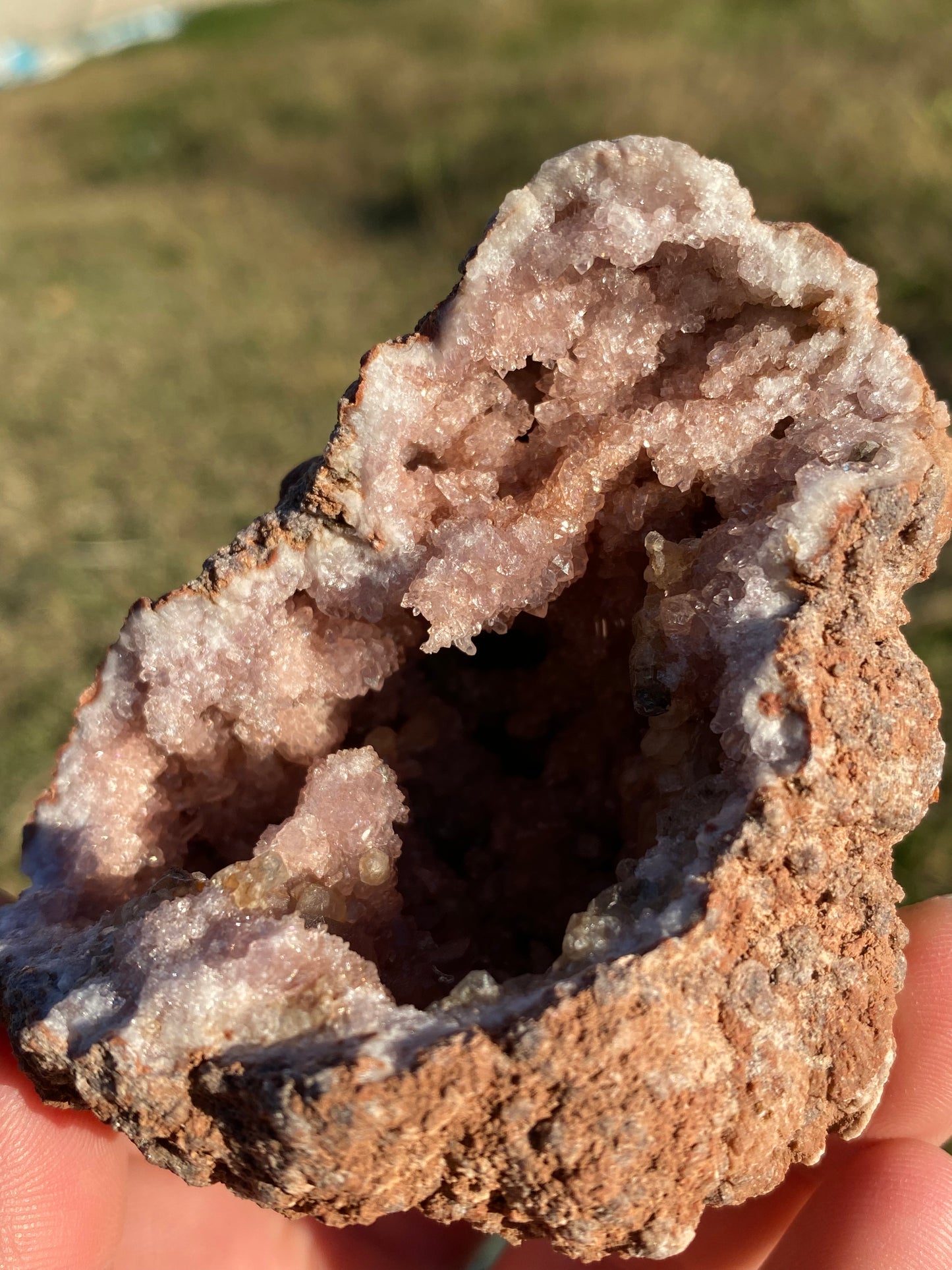 Pink Amethyst Whole Geode, Removable Face 2Pieces