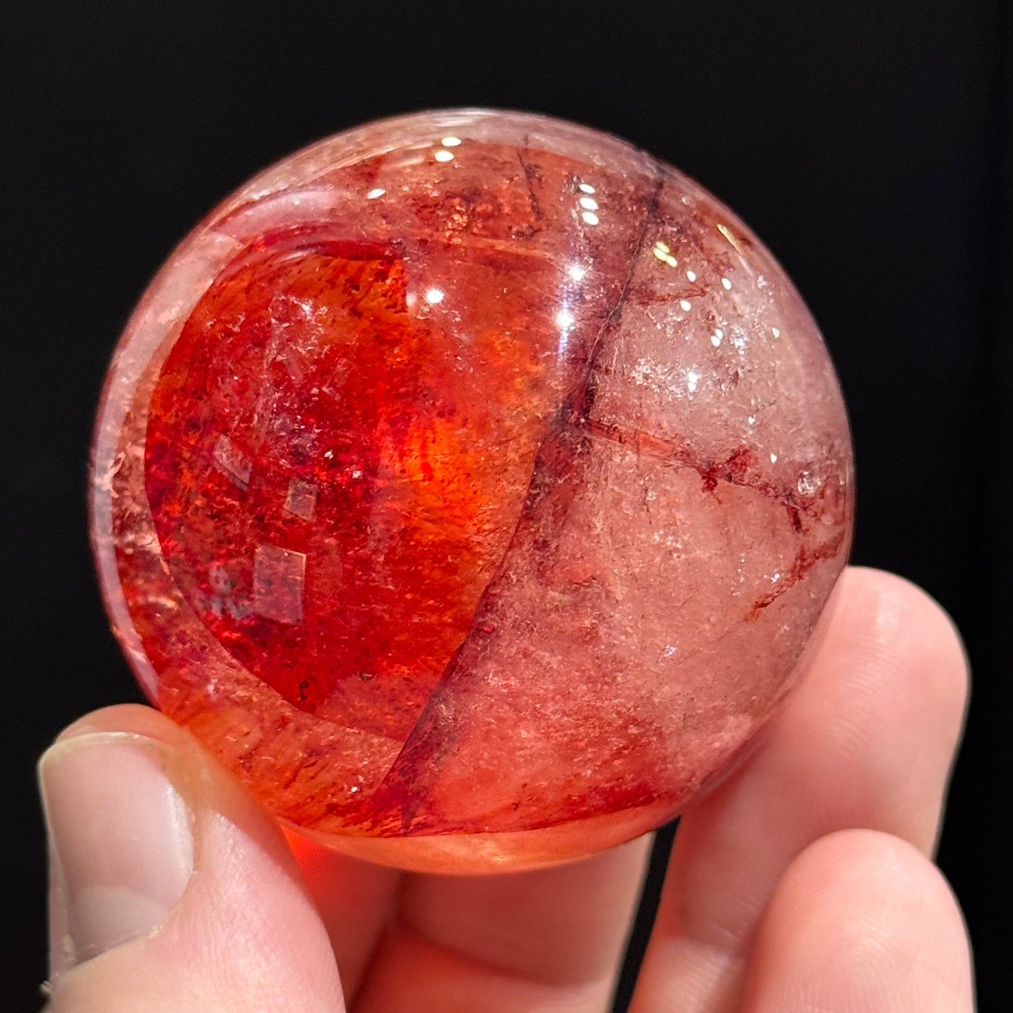 Red Fire Quartz Sphere