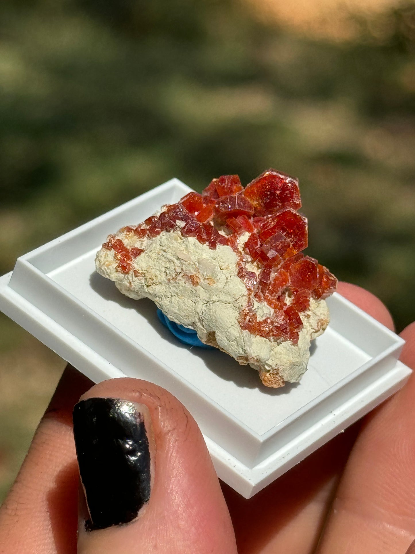 Vanadinite on Barite