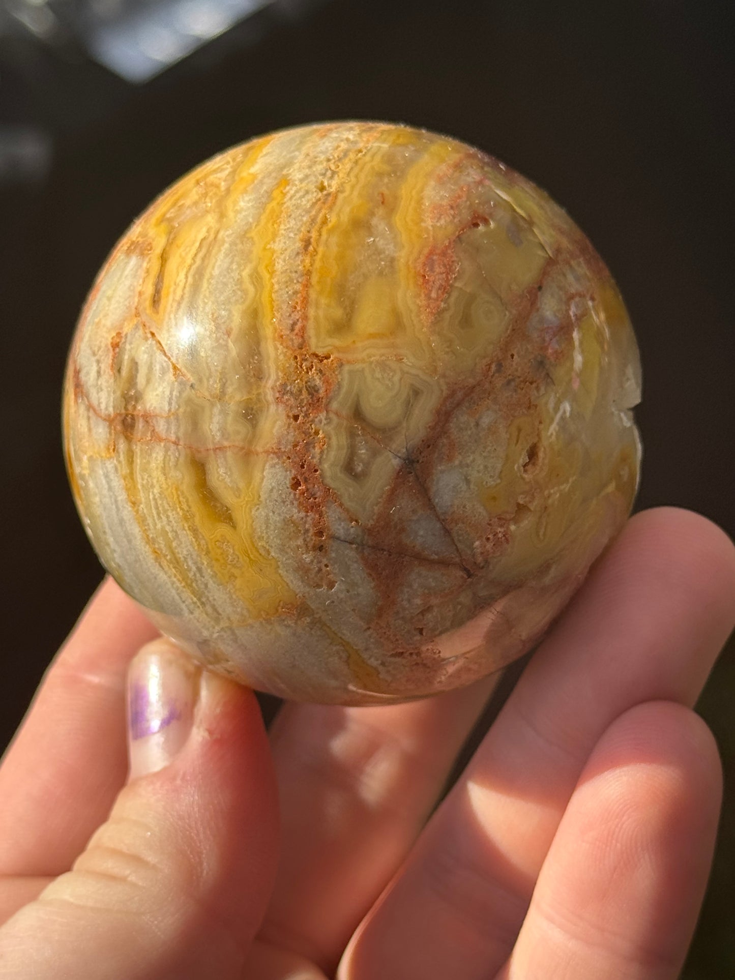 Crazy Lace Agate Sphere