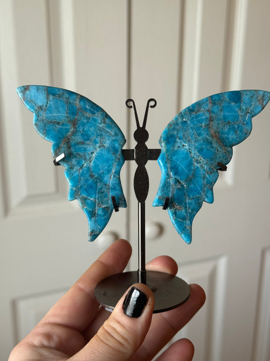 Blue Apatite Butterfly