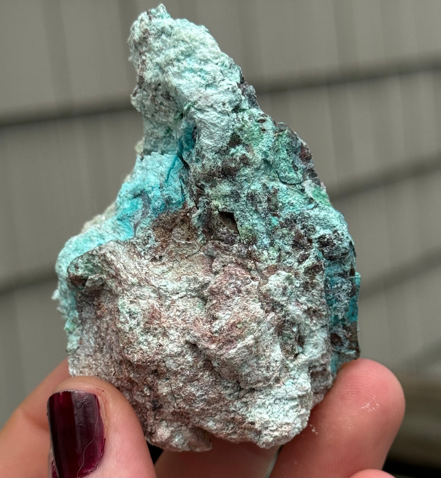 Blue Aragonite With Crystal Calcite