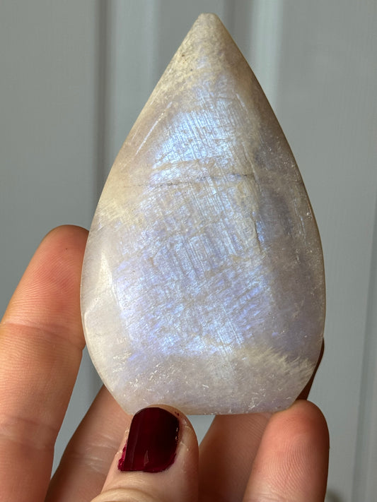 Blue Moon Stone Flame Free Form 3”