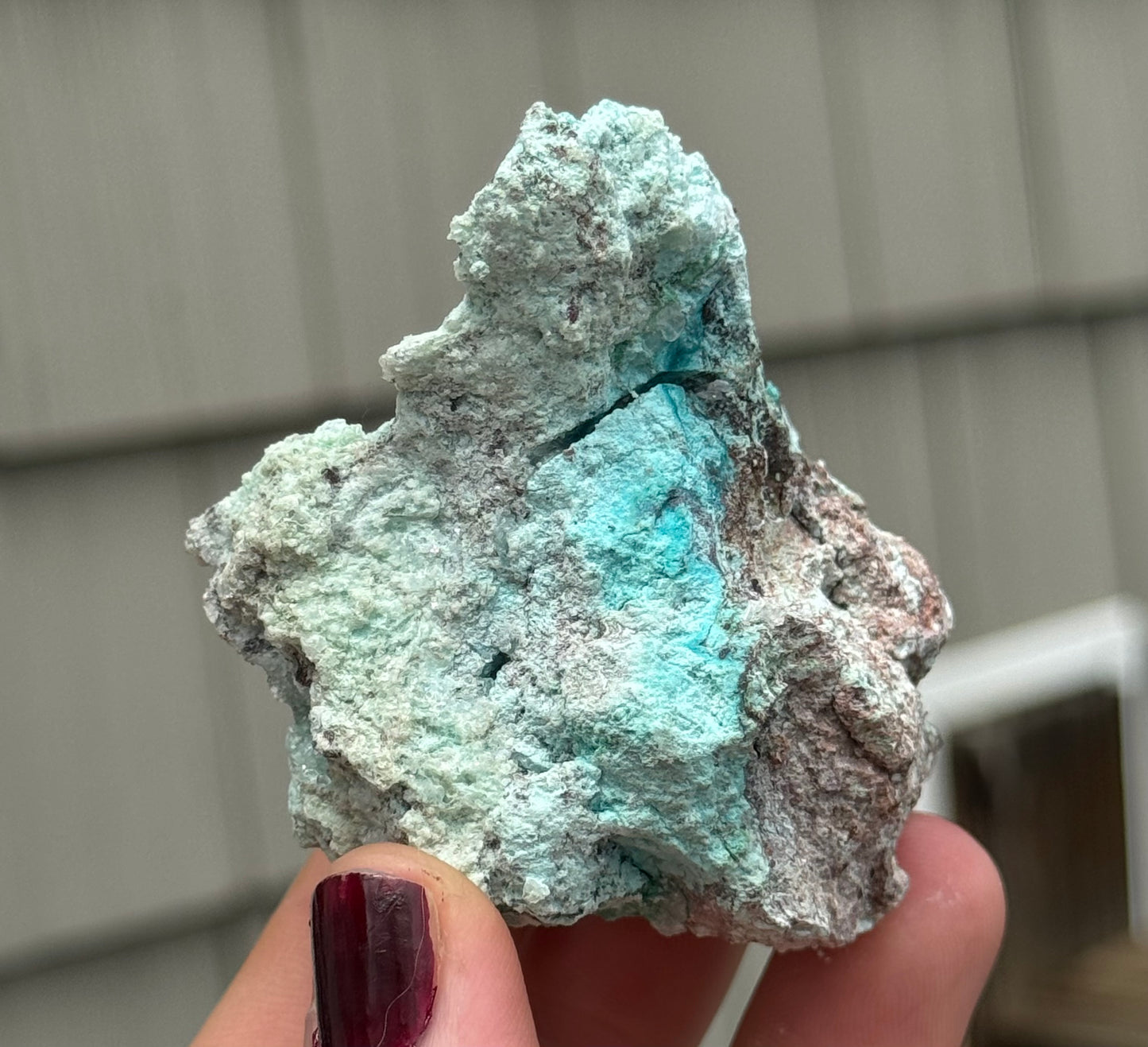 Blue Aragonite With Crystal Calcite