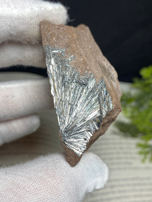 Stibnite Specimen, Morocco 2”x1”