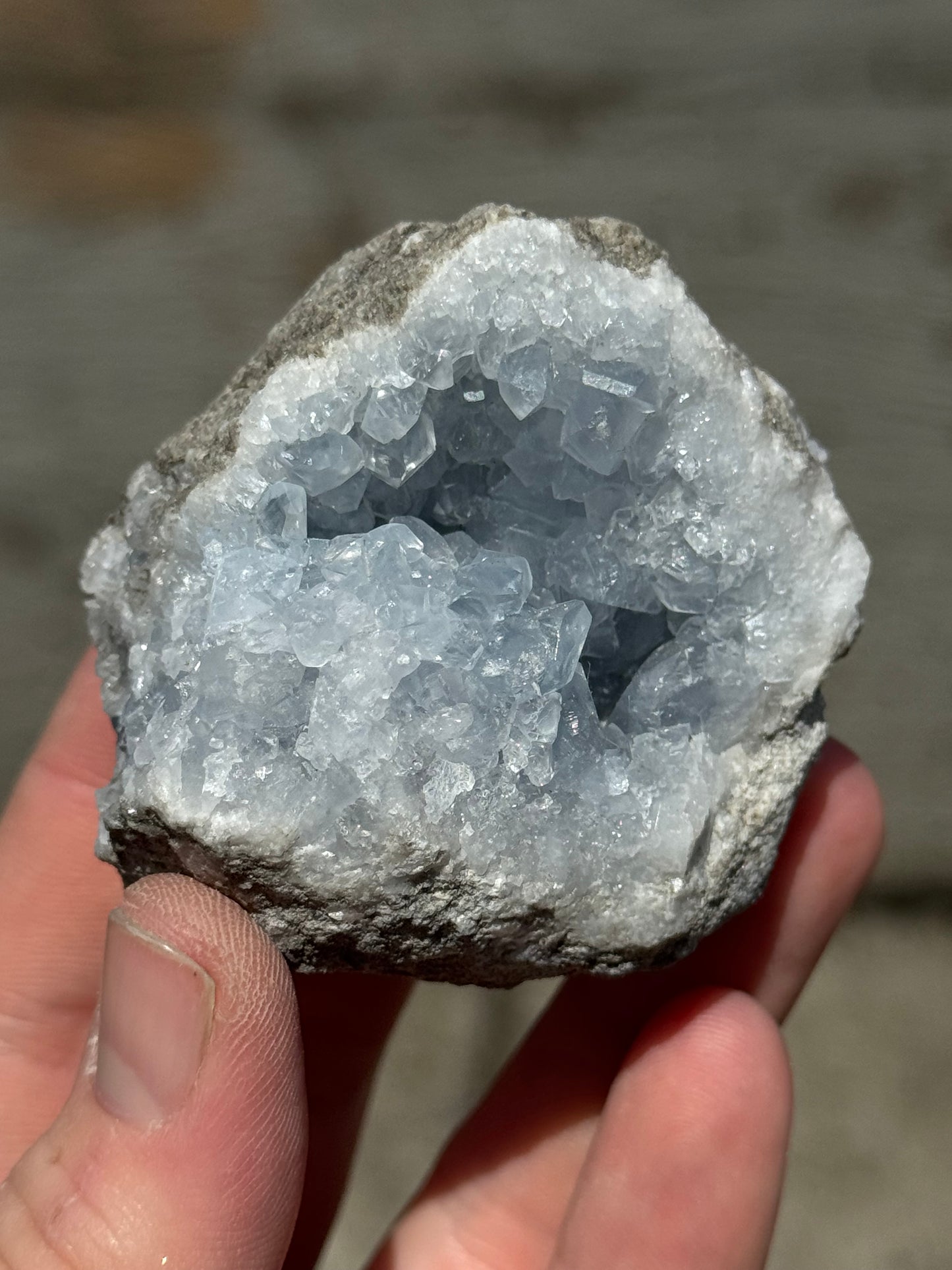 Blue Celestite Specimen Geode