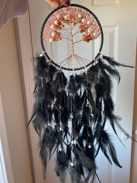 Rose/Strawberry Quartz Dream Catcher