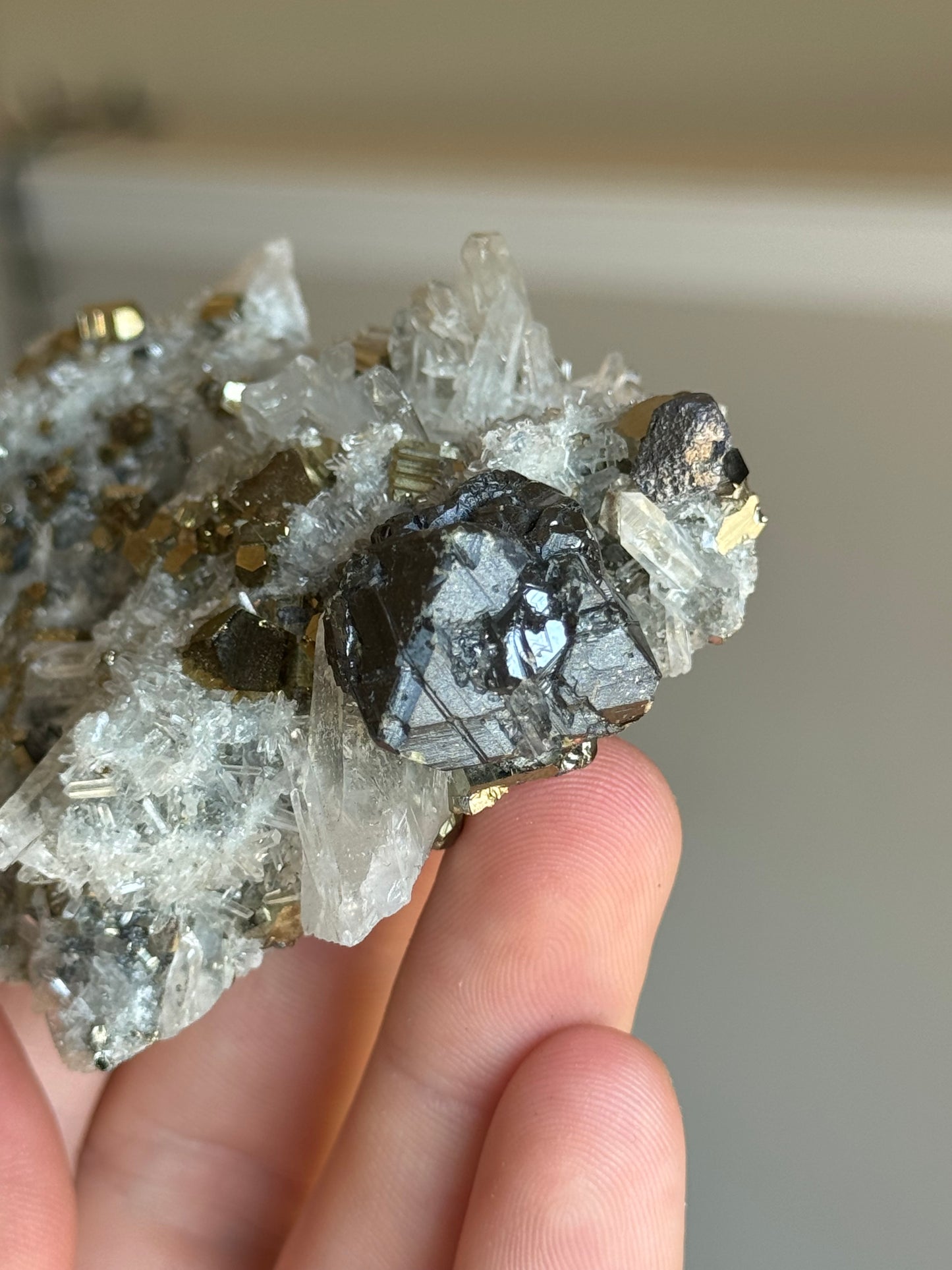 Quartz with Pyrite, Indonesia