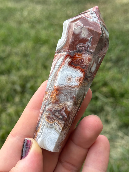 Mexican Lace Agate Wand 4.5”