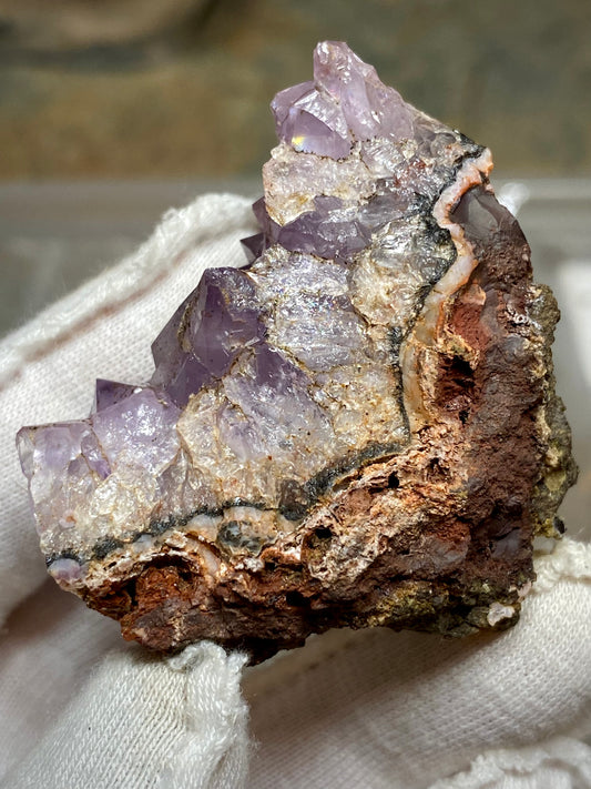 Amethyst Crystal Geode Specimen, Morocco 3”