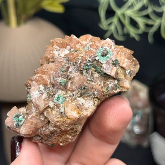 Pink Dolomite with Malachite Speckles, Morocco 2.3”