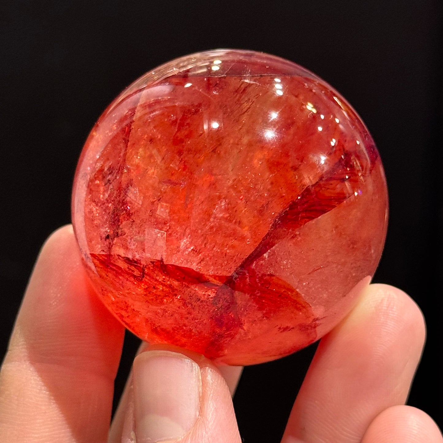 Red Fire Quartz Sphere