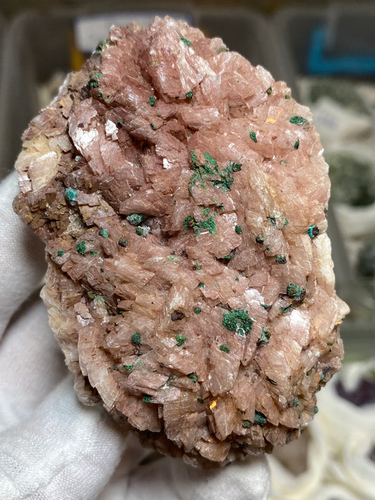 Pink Dolomite with Malachite Speckles, Morocco 3”