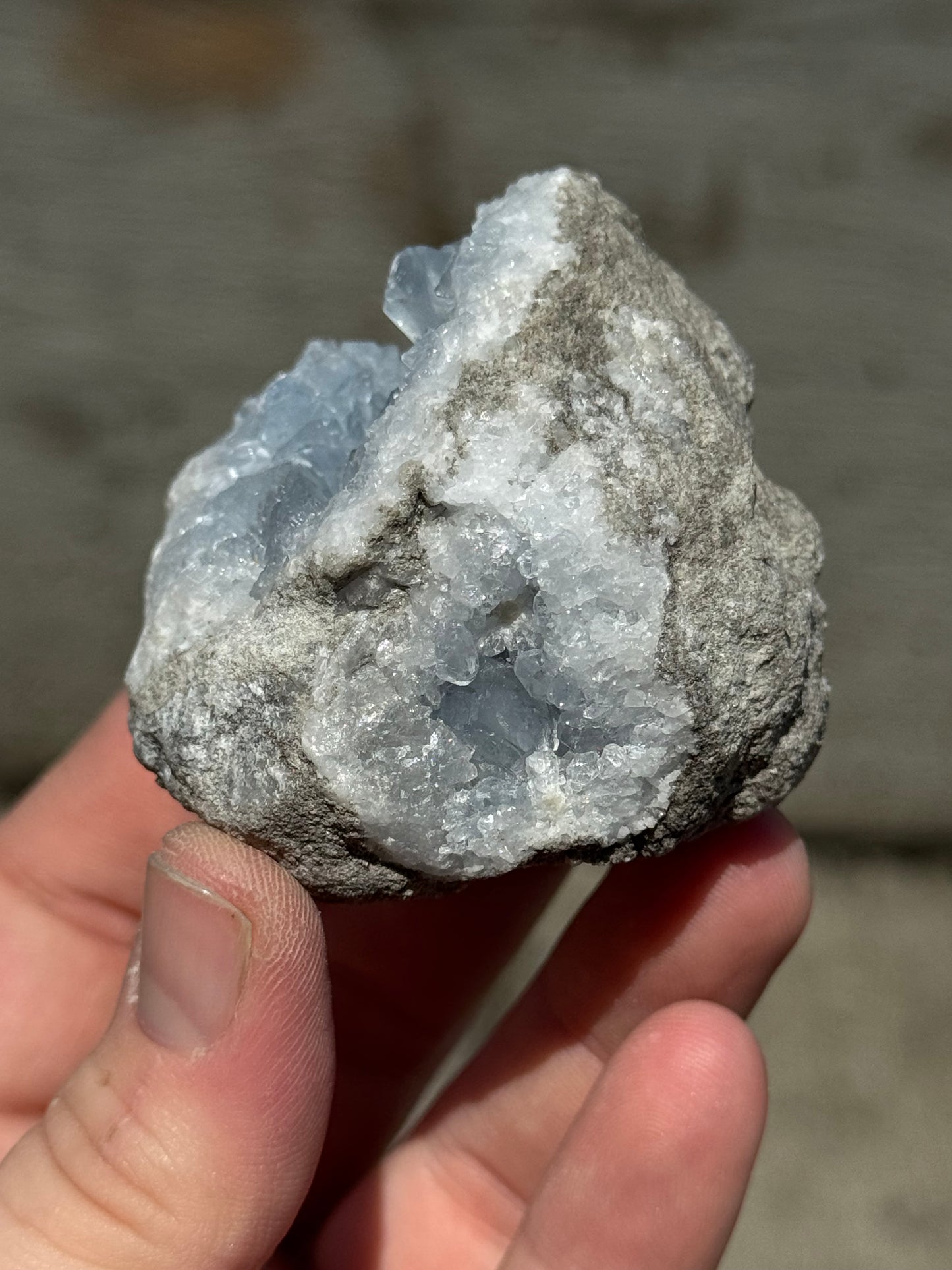 Blue Celestite Specimen Geode
