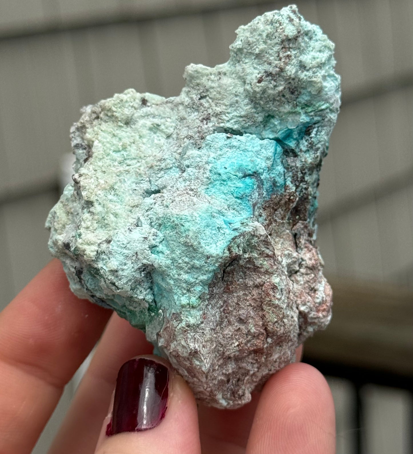 Blue Aragonite With Crystal Calcite