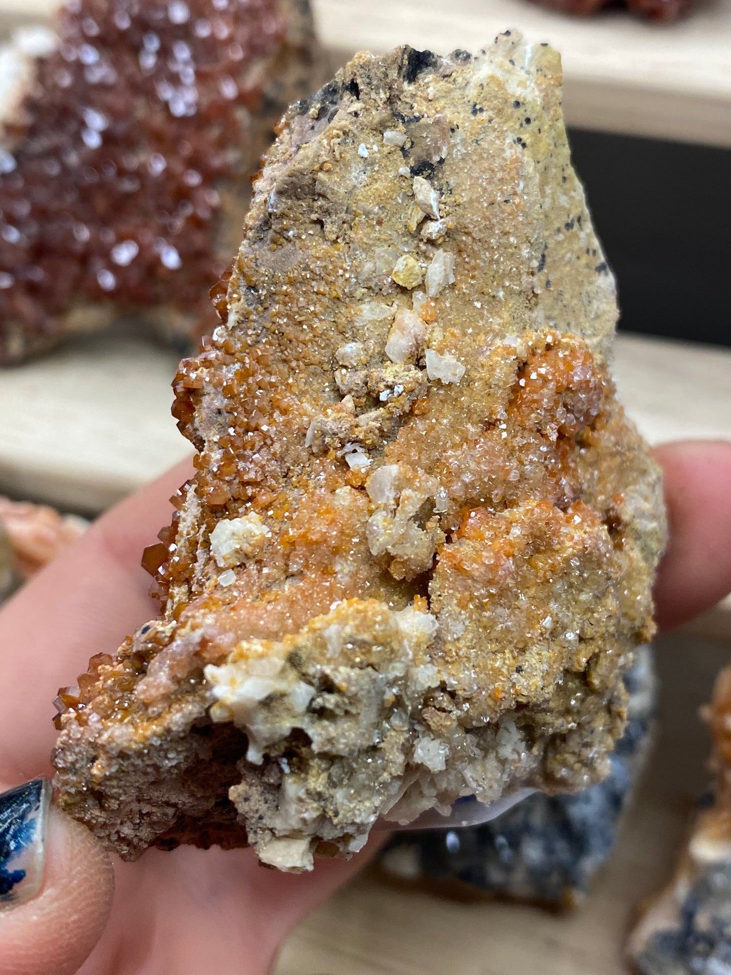 Vanadinite Crystal Specimen, Morocco 3”